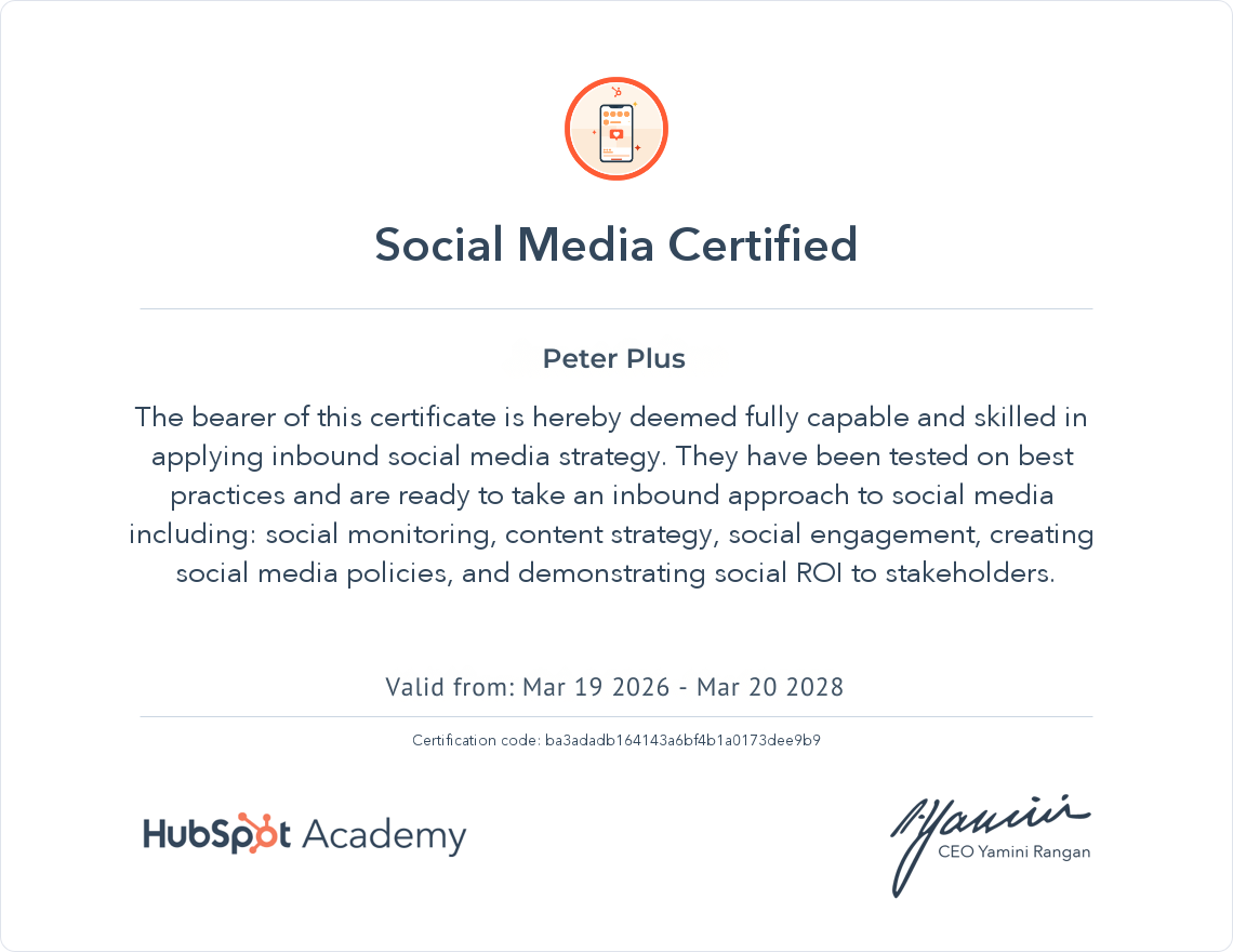 Social Media Certified